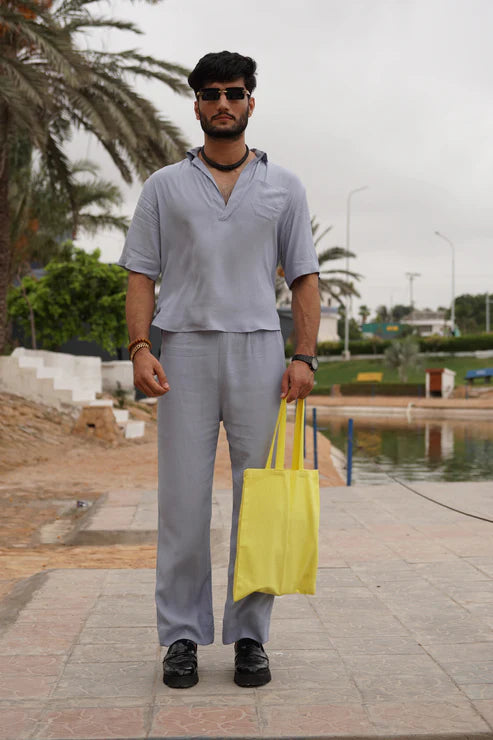 Relax Fit Feather Grey Button-down