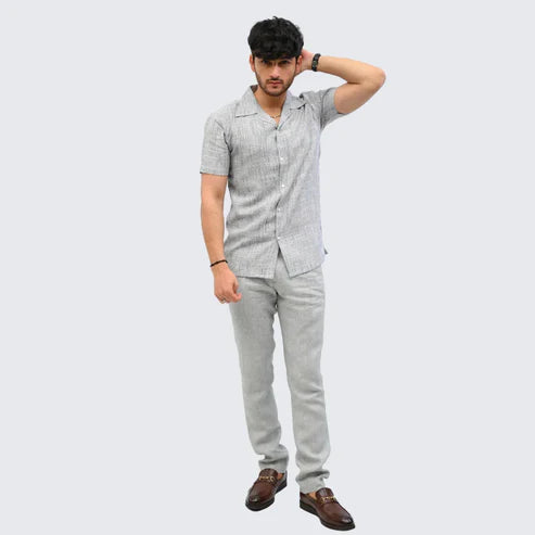 Relax Fit Grey Button-down