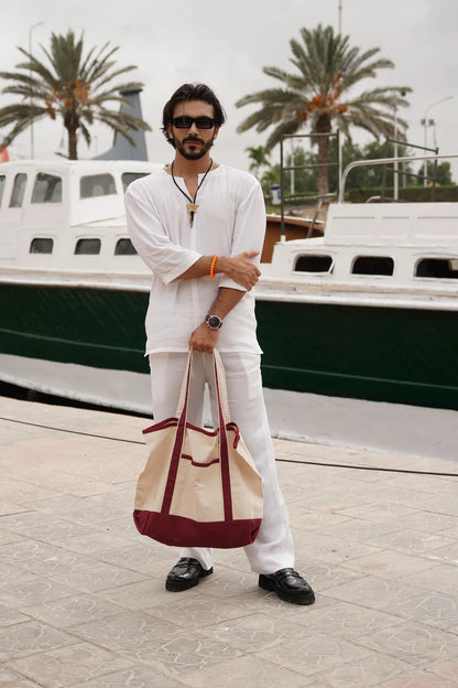 Relax Fit White Button-down