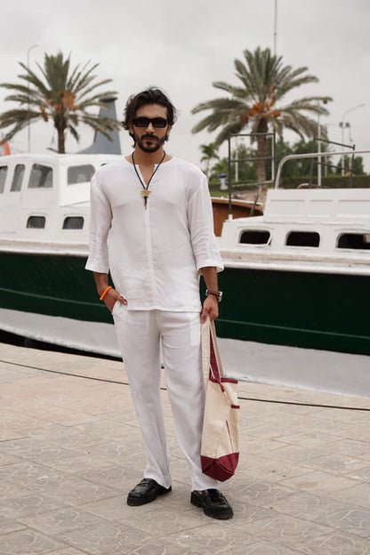 Relax Fit White Button-down