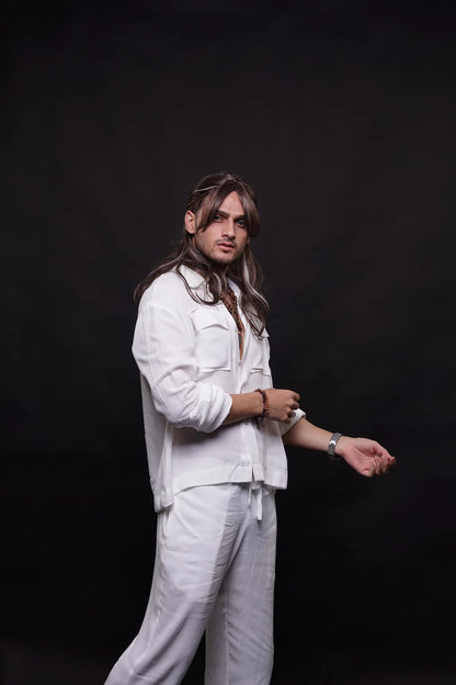 Relax Fit White Button-down
