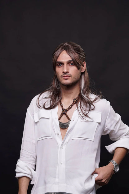 Relax Fit White Button-down