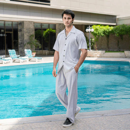 Relax Fit Silver Button-down