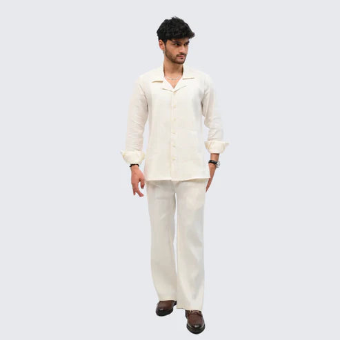 Relax Fit Cream Button-down