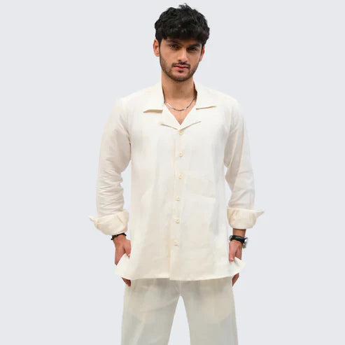 Relax Fit Cream Button-down