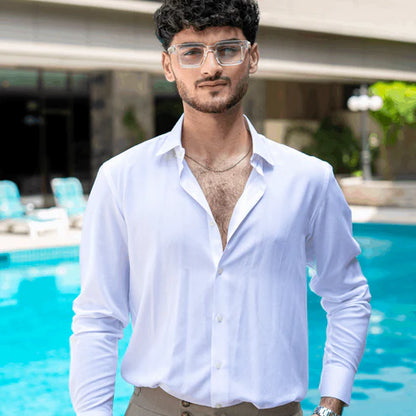 Relax Fit White Button-down