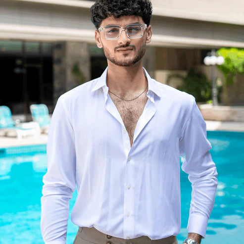 Relax Fit White Button-down
