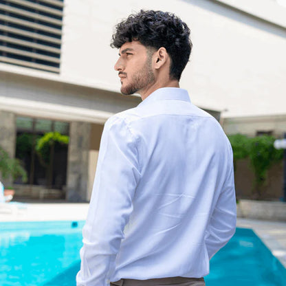 Relax Fit White Button-down
