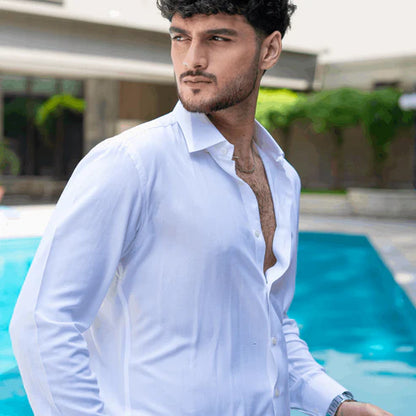 Relax Fit White Button-down