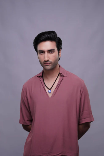 Relax Fit Maroon Button-down