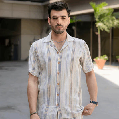 Relax Fit Stripped Button-down