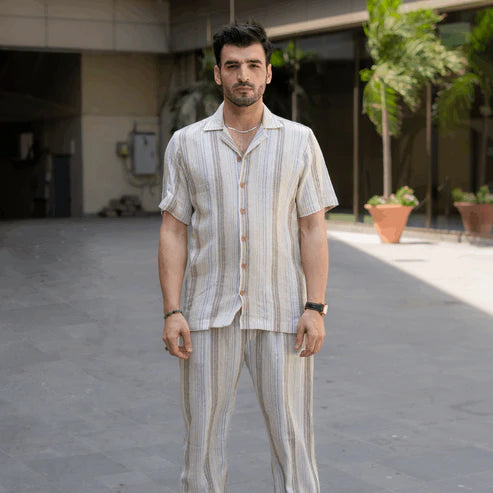 Relax Fit Stripped Button-down