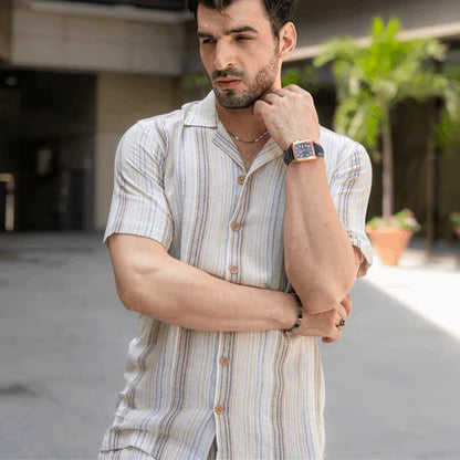 Relax Fit Stripped Button-down
