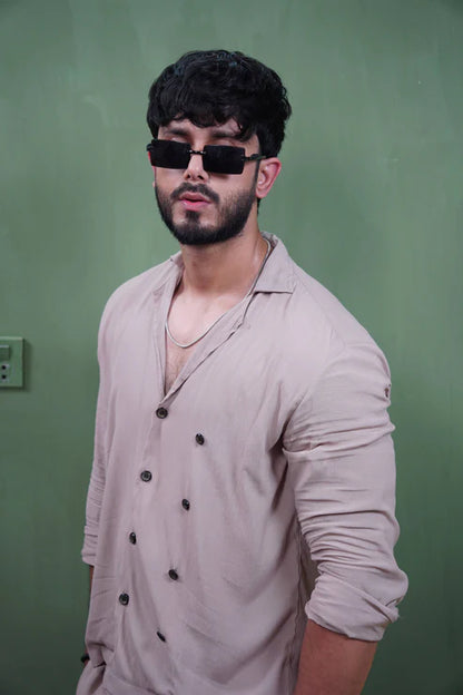 Relax Fit Light Grey Button-down