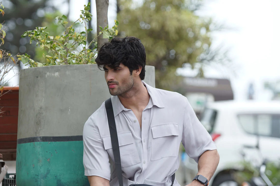 Relax Fit Ash Gray Button-down