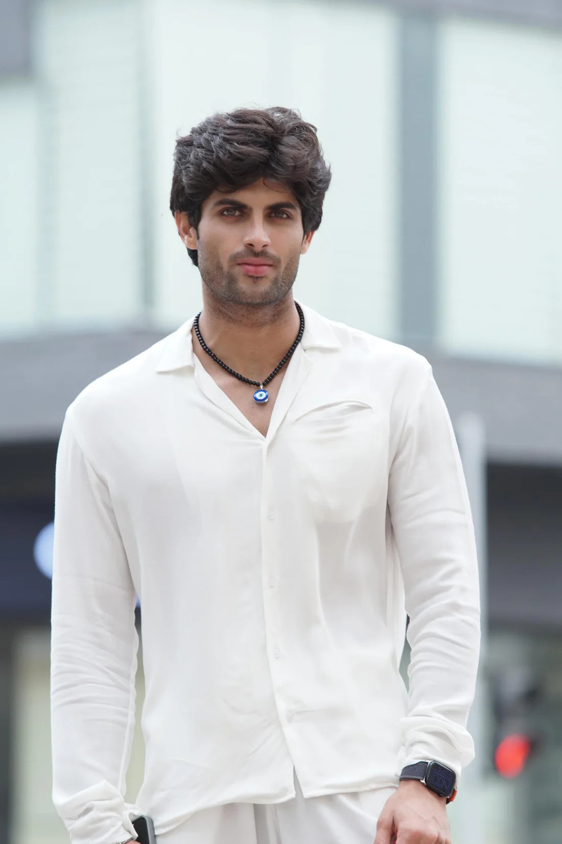Relax Fit White Button-down