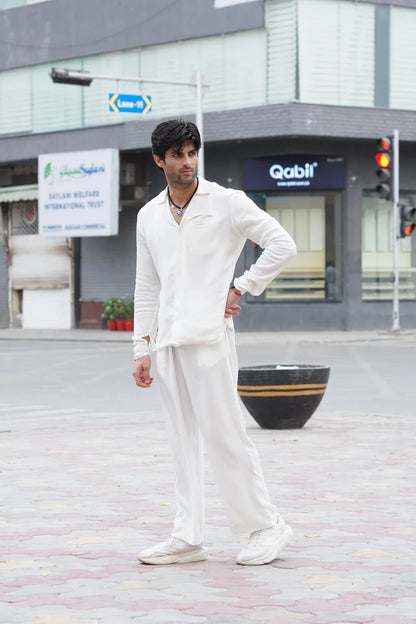 Relax Fit White Button-down